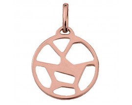 Pendentif collier Les Georgettes - Girafe finition or rose - 16 mm