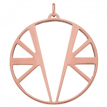Pendentif collier Les Georgettes - Ibiza finition or rose - 45 mm