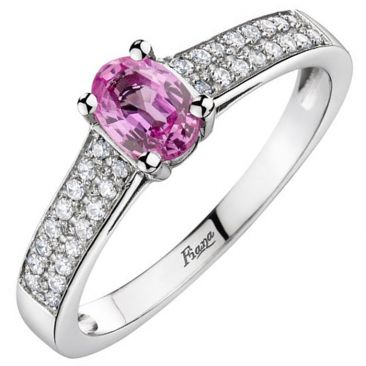 Bague or saphir rose et diamant(s) Pfertzel - 3467815