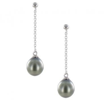 Boucles d'oreilles pendants perles de Tahiti or Stepec - seBS/POt