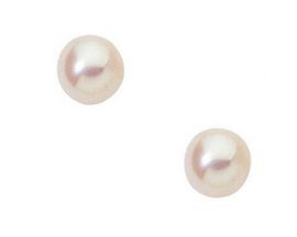 Boucles d'oreilles boutons perles or Stepec - blSPF-j