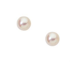 Boucles d'oreilles boutons perles or Stepec - blEUF-j