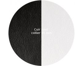 Cuir collier Les Georgettes - Noir/Blanc 45 mm