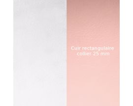 Cuir collier Les Georgettes - Gris clair/Rose clair 25 mm
