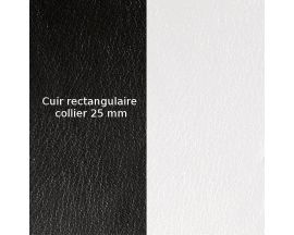 Cuir collier Les Georgettes - Noir/Blanc 25 mm