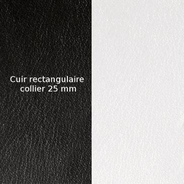 Cuir collier Les Georgettes - Noir/Blanc 25 mm