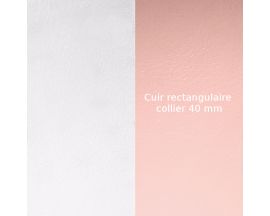 Cuir collier Les Georgettes - Gris clair/Rose clair 40 mm