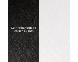 Cuir collier Les Georgettes - Noir/Blanc 40 mm