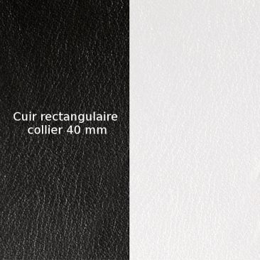 Cuir collier Les Georgettes - Noir/Blanc 40 mm