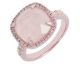 Bague plaqué or rose et quartz rose Bronzallure - WSBZ00500.R
