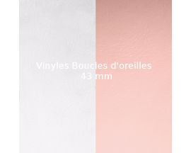 Vinyles boucles d'oreilles 43 mm Les Georgettes - Rose clair/Gris clair