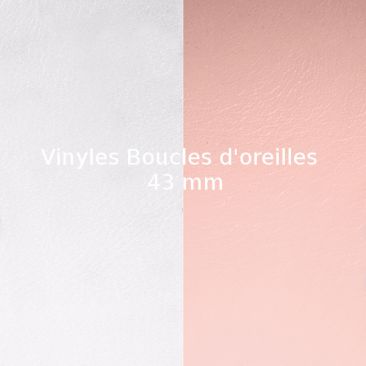 Vinyles boucles d'oreilles 43 mm Les Georgettes - Rose clair/Gris clair