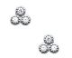 Boucles d'oreilles boutons argent et oxydes Stepec - BUIEJBP