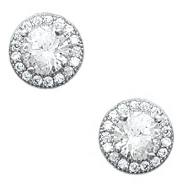 Boucles d'oreilles boutons argent oxydes Stepec - BOEUXBP