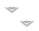 Boucles d'oreilles boutons argent oxydes Stepec - BUJTXBP