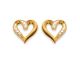 Boucles d'oreilles boutons plaqué or Stepec - 2351901