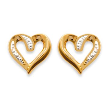 Boucles d'oreilles boutons plaqué or Stepec - 2351901