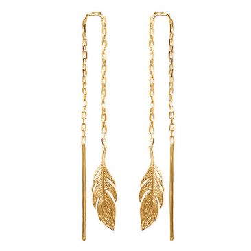 Boucles d'oreilles pendants plaqué or Stepec - IUITXPP