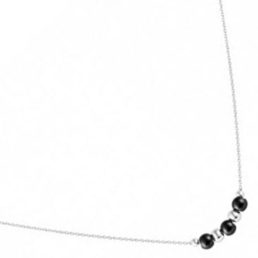 Collier céramique noire & argent Ceranity - 1-72-0064-N