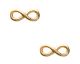 Boucles d'oreilles boutons infini plaqué or Stepec - IOETIPP