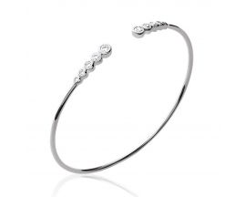 Bracelet jonc argent oxydes Stepec - TSBSIJUX