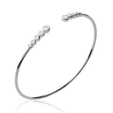 Bracelet jonc argent oxydes Stepec - TSBSIJUX