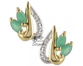 Boucles d'oreilles boutons or Stepec - OOXI