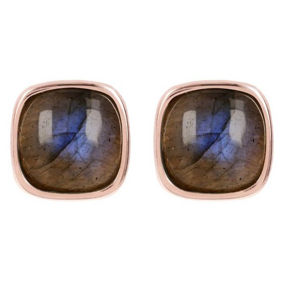 Boucles D'oreilles En Spectrolite (labradorite Naturelle) – Gris – Zen-et-sante.fr