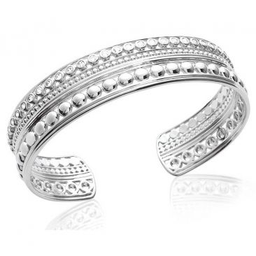 Bracelet jonc argent oxydes Stepec - TSBESEUT