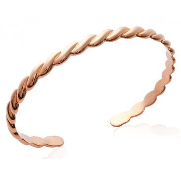 Bracelet jonc plaqué or rose Stepec - EIEUSIUT
