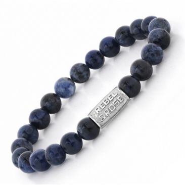 Bracelet perles Rebel & Rose Midnight Blue 8 mm - RR-80010-S