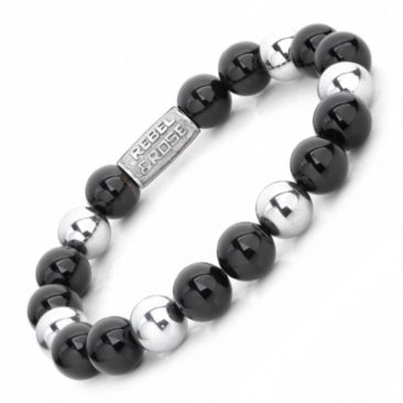 Bracelet perles Rebel & Rose Shiny Panther 10 mm - RR-10006-S