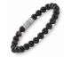 Bracelet perles Rebel & Rose Black Velvet 8 mm - RR-80028-S