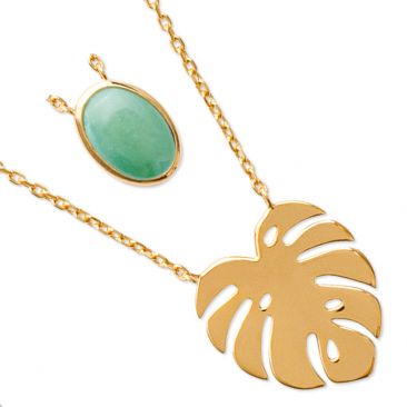 Collier plaqué or empierré Stepec - ESJPIXOU
