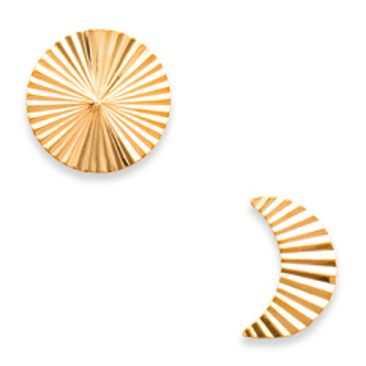 Boucles d'oreilles plaqué or boutons Stepec - IUOEJPP