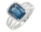 Bague or topaze blue london & diamant(s) H.Gringoire - BC 2307 TB LOND/BTS