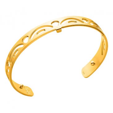Bracelet manchette Les Georgettes - Poisson finition or 8 mm
