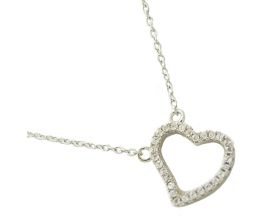 Collier argent oxydes coeur Stepec - cIBOT