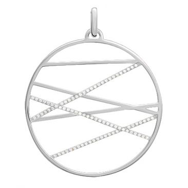 Pendentif collier Les Georgettes - Liens Précieuses finition argent 45 mm