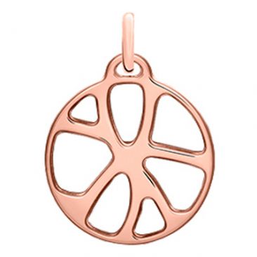 Pendentif collier Les Georgettes - Nénuphar finition or rose - 16 mm