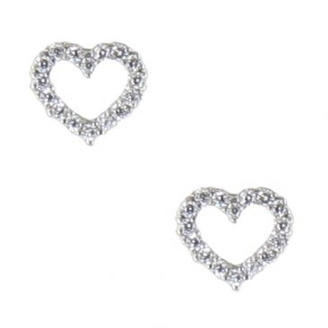 Boucles d'oreilles boutons oxydes coeur Stepec - nBPIPOg