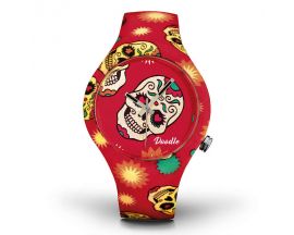 Montre Mixte Calaveras rouge Doodle - DOCA001