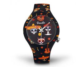 Montre Mixte Calaveras orange Doodle - DOSK005