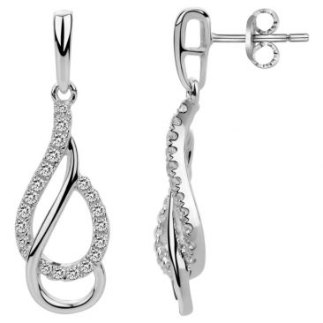 Boucles d'oreilles pendants argent oxydes Phebus - 70400156