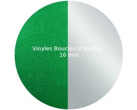 Vinyles boucles d'oreilles 16 mm Les Georgettes - Vert/Gris vernis