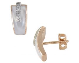 Boucles d'oreilles boutons diamant(s) or Clozeau - Y100DBR