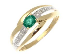 Bague or emeraude(s) et diamant(s) Stepec - xrlPBOj em oj