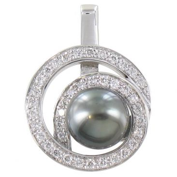 Pendentif or perle de Tahiti & diamant(s) Stepec - pBPSOt-g