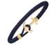 Bracelet cuir bleu marine & acier IP doré Paul Hewitt - PH-PHL-L-G-N-L