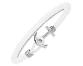 Bracelet cuir blanc & acier Paul Hewitt - PH-PHL-L-S-W